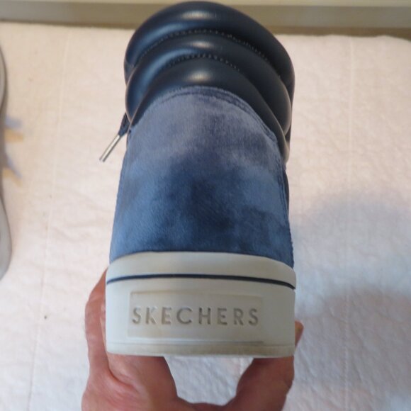 Women's Skechers Velvet Rhinestones High Top Sneakers - Picture 3 of 8